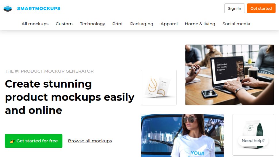 Website screenshot for Smartmockups