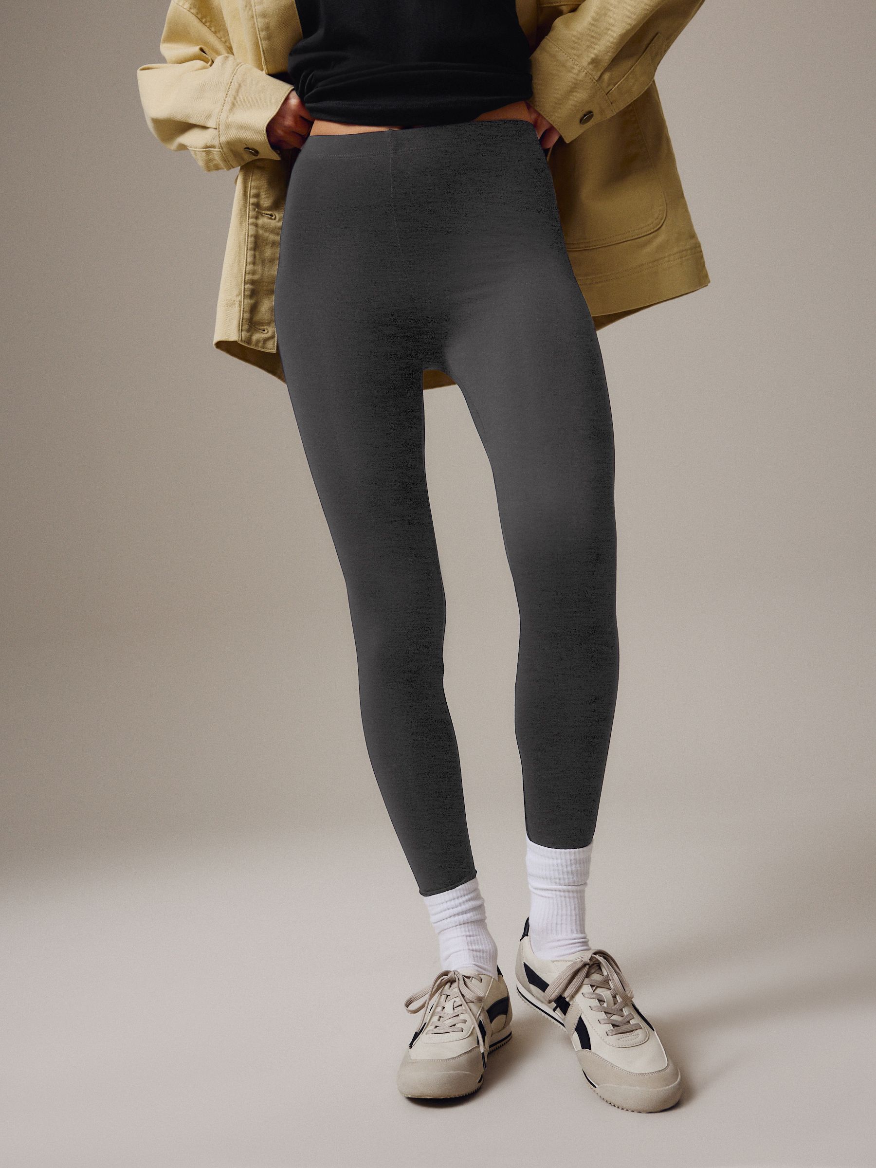 Dark Grey Full Length Leggings