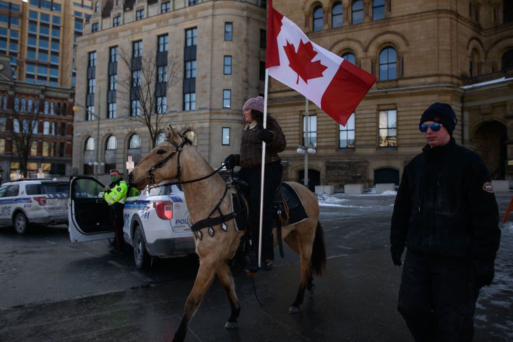 Freedom Convoy protester