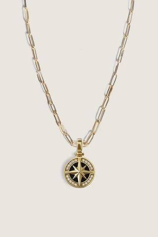 necklace with compass charm