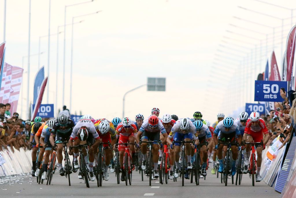 Fernando Gaviria (UAE Team Emirates) wins stage 2 at the Vuelta a San Juan