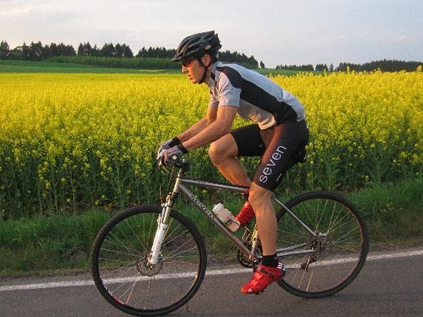 Mike riding in the gorgeous country side.