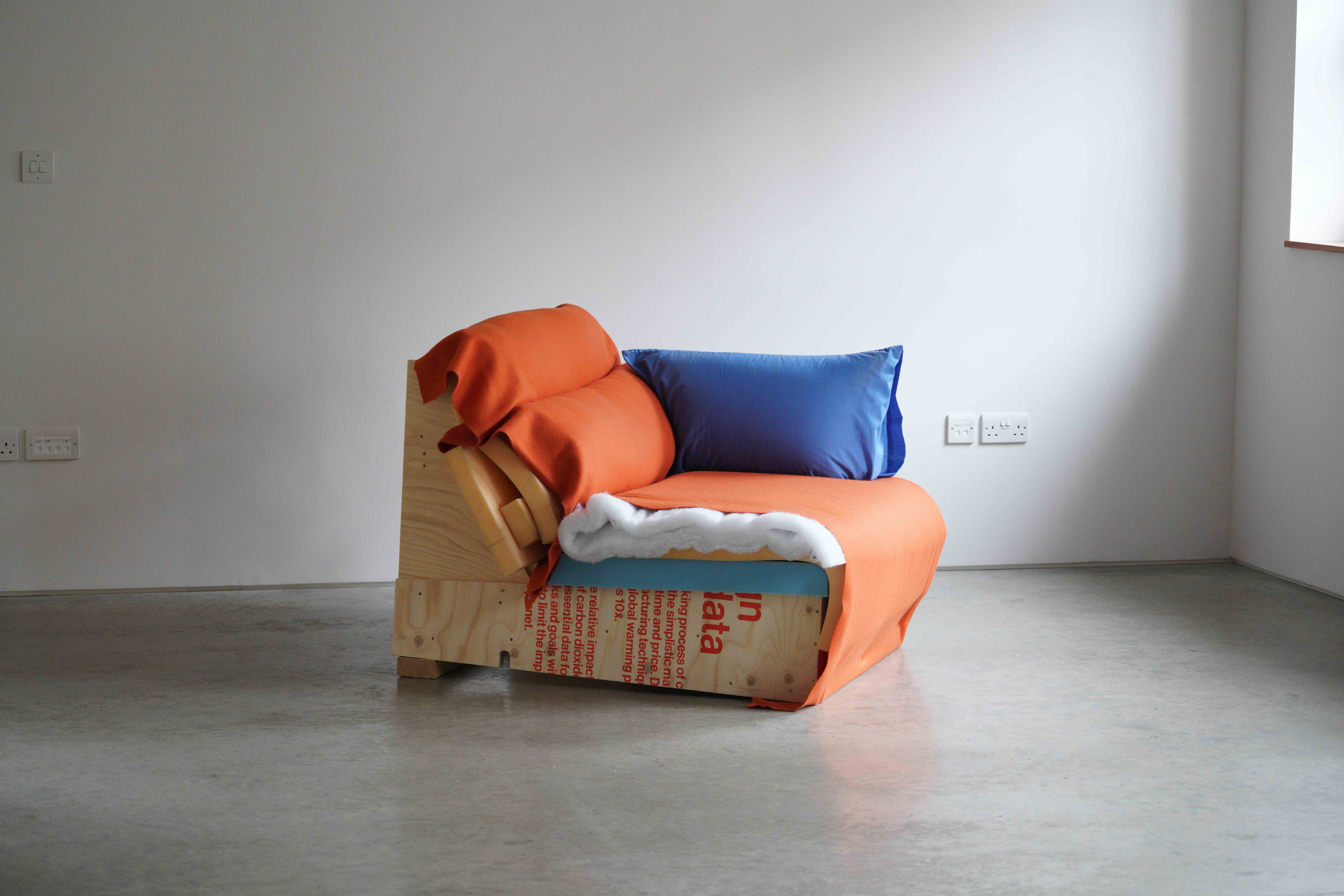 Deconstructed model of a sofa