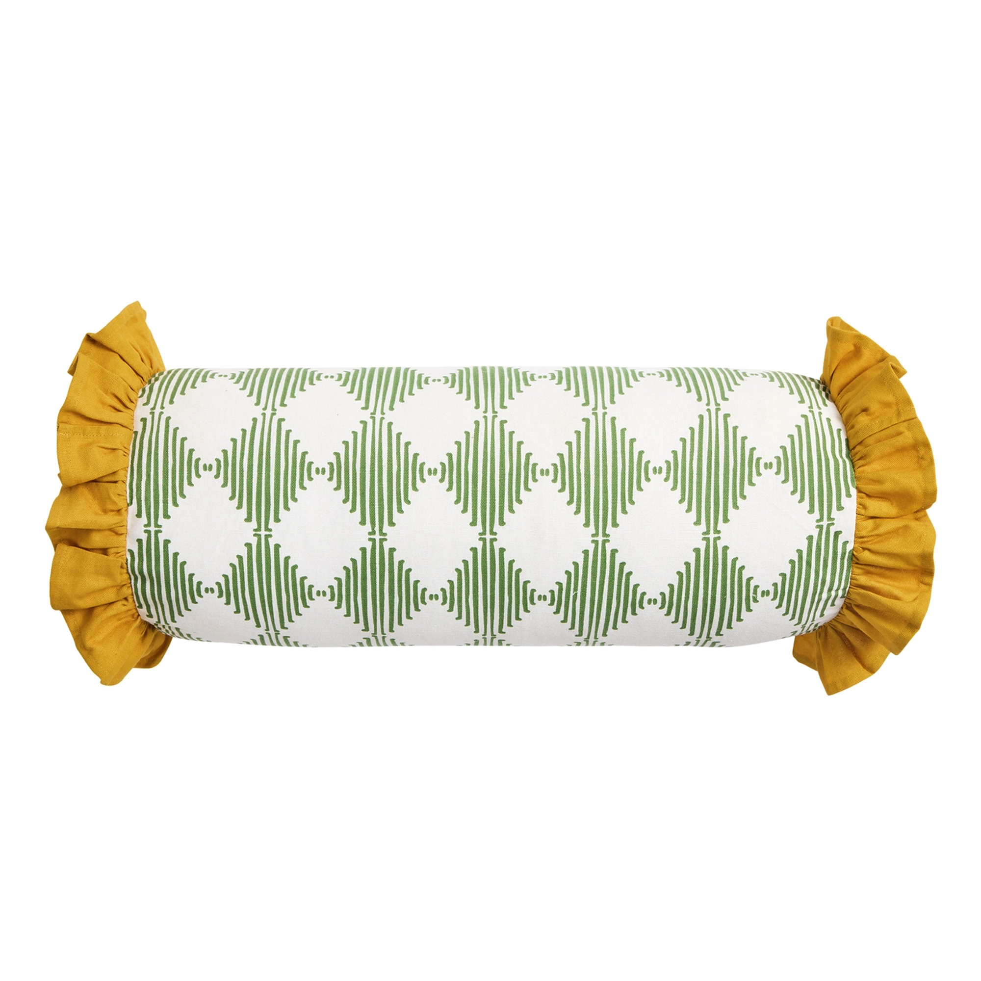 Habitat, Harlequin Printed Bolster Cushion Green
