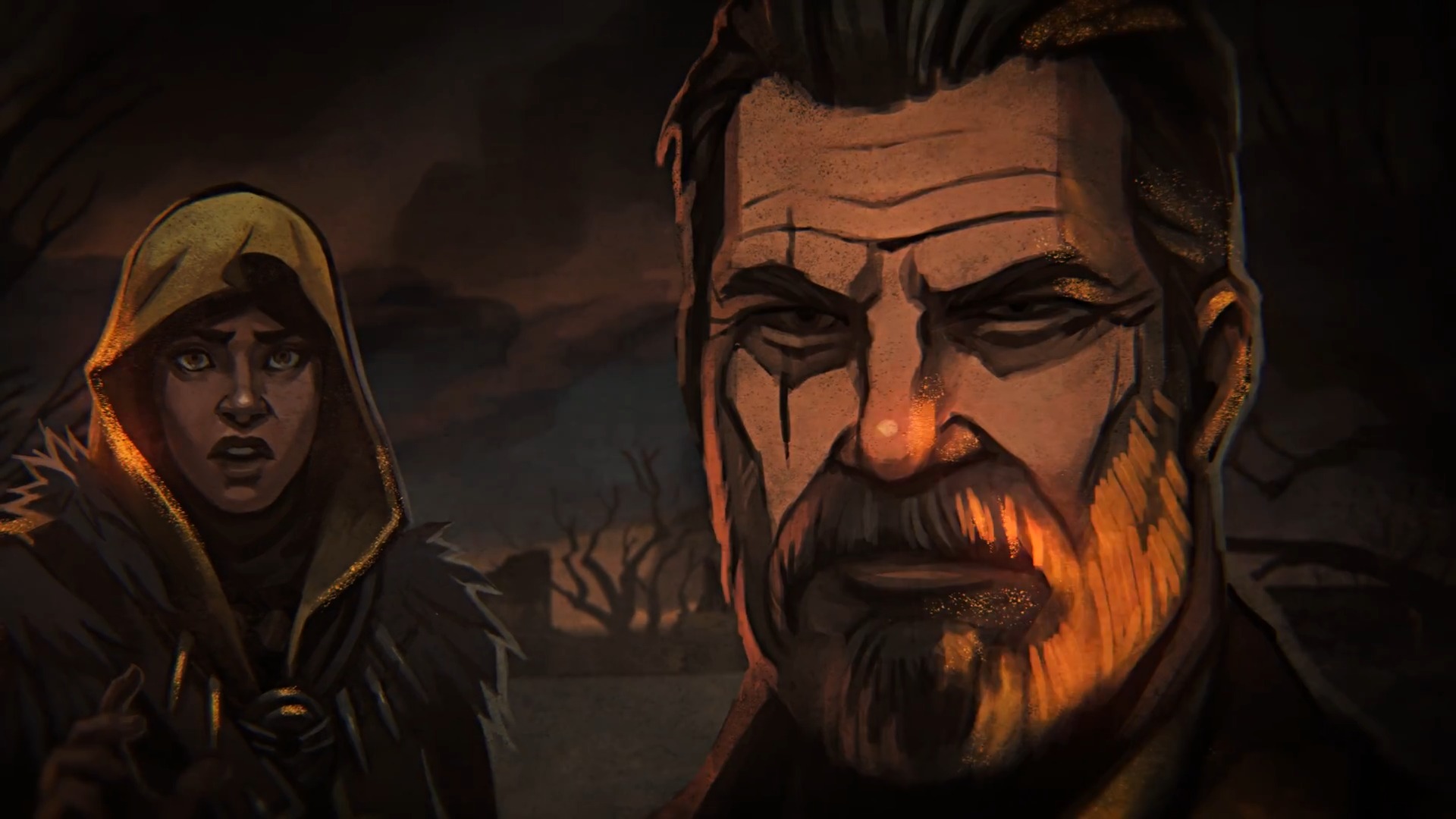 Grim Dawn character grimacing