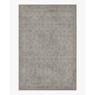 gray rug with subtle pattern