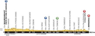 Profile for the 2014 Tour de France stage 19