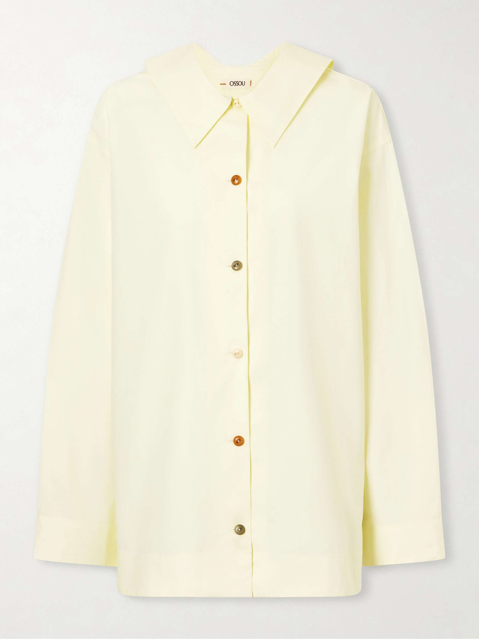 Cove Scarf-Detailed Cotton-Poplin Shirt