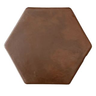 Hexagon Tile in Brown Terracotta