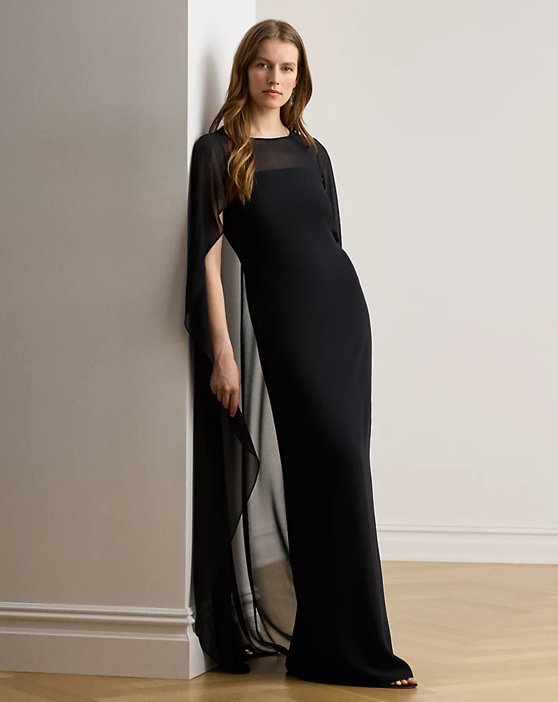 Cape Georgette Gown