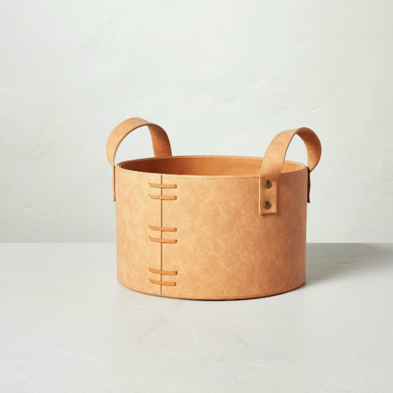 Keranjang penyimpanan kulit imitasi