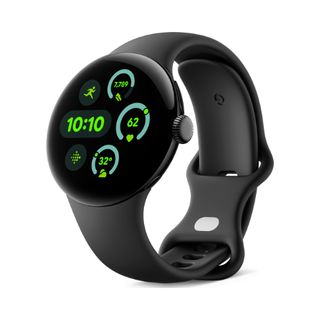 Google Pixel Watch 3 41mm Official Render - Active Band - Obsidian - Side