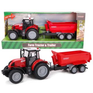 Toyland Red Tractor & Trailer With Lights & Sound