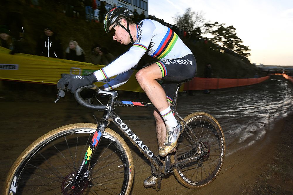 Wout Van Aert on his way to winning the 2016 Zolder World Cup