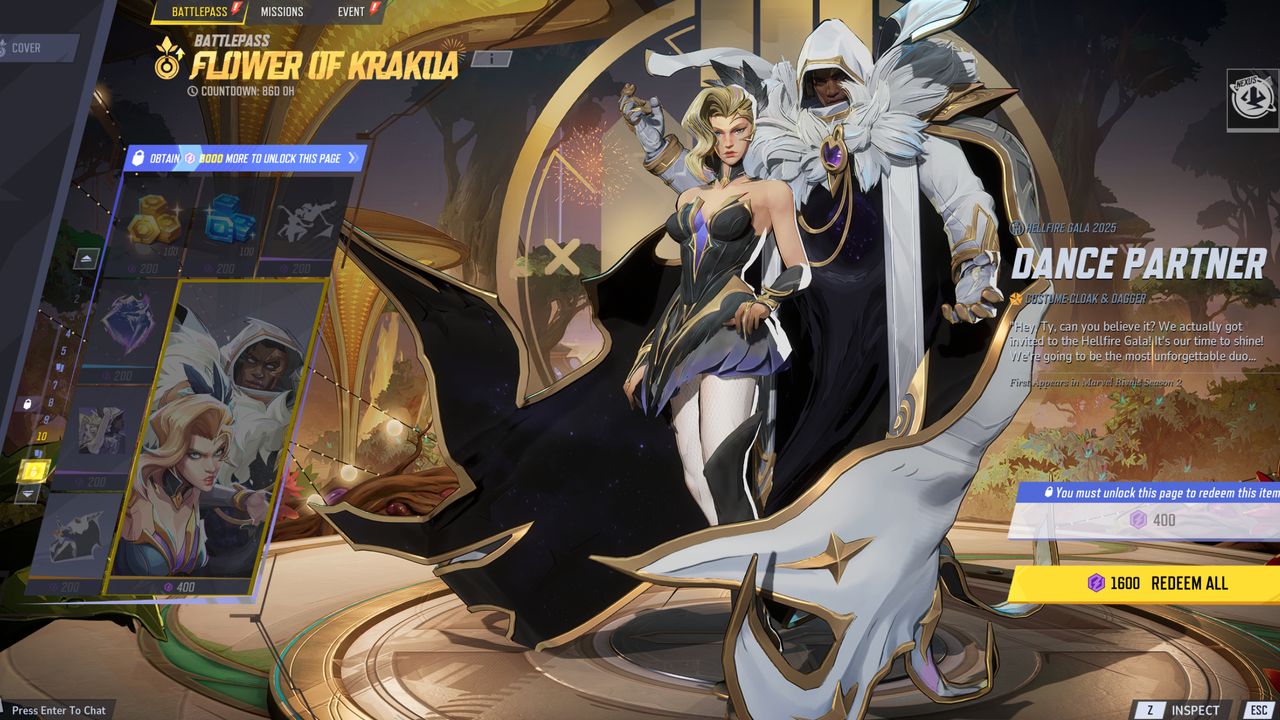Marvel Rivals Season 2 skins - Cloak &amp; Dagger's Dance Partner costume.