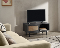 Made.com compact media unit in natural Rattan &amp; Black Wood Effect | was £149, now £119