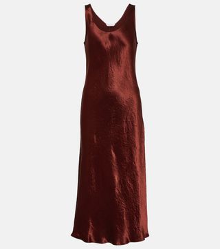 Sidney Metallic Stretch-Satin Mini Dress