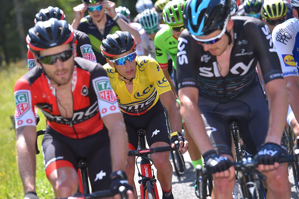 Richie Porte (BMC) looked comfortable on his first day in yellow.