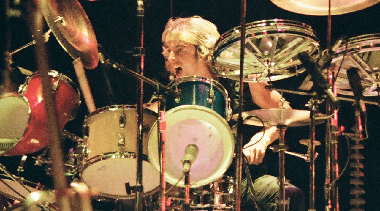 Drummer Alan White of Yes performs on stage at Wembley Arena, on October 28th, 1978 in London, England. (Photo by Pete Still/Redferns)