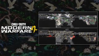 The Call of Duty Serialized Gilded Ruin Camo alongside the Moonlit Pearl Camo