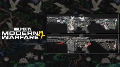 The Call of Duty Serialized Gilded Ruin Camo alongside the Moonlit Pearl Camo