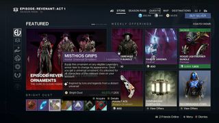 Destiny 2 assassin's creed armor in eververse store for bright dust