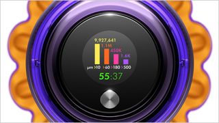 LCD screen on Dyson V15 Detect vacuum cleaner