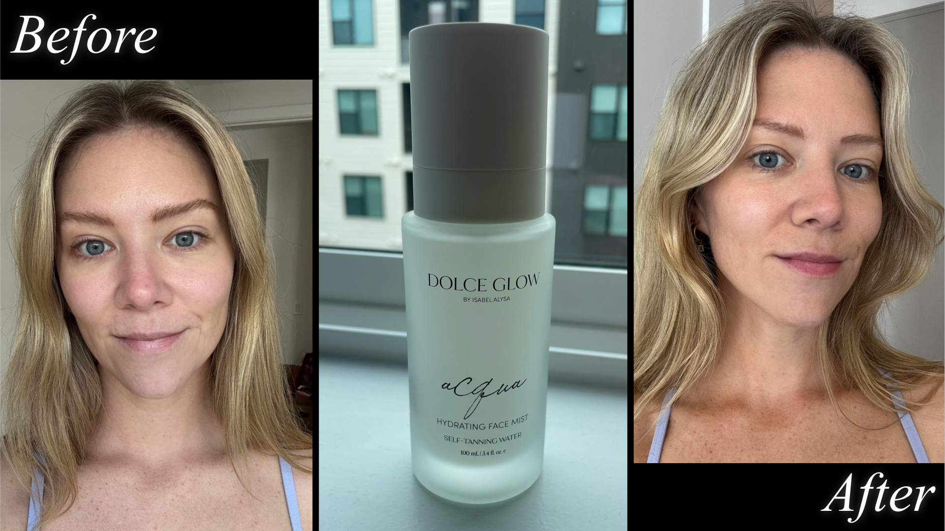 before and after of gradual self tanner