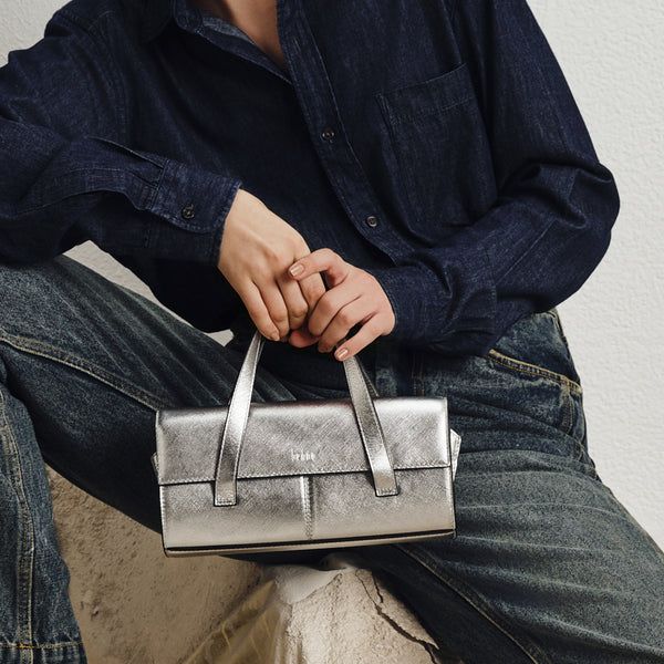 Michelle Mini Crossbody Metallic Silver