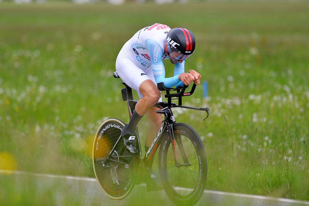 Tiesj Benoot (Lotto Soudal) during the stage 8 time trial at Tour de Suisse