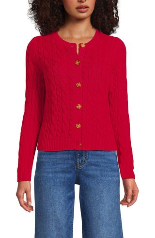 Cotton Drifter Cable Cardigan Sweater