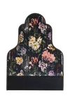 floral pattern velvet king-size headboard