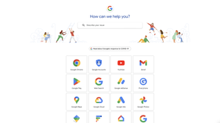 Screenshot of Google's support page