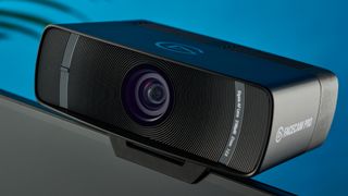 A black Elgato Facecam Pro 4K webcam