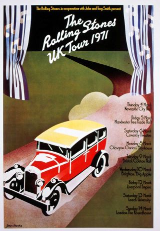 Rolling Stones 1971 UK Tour Poster