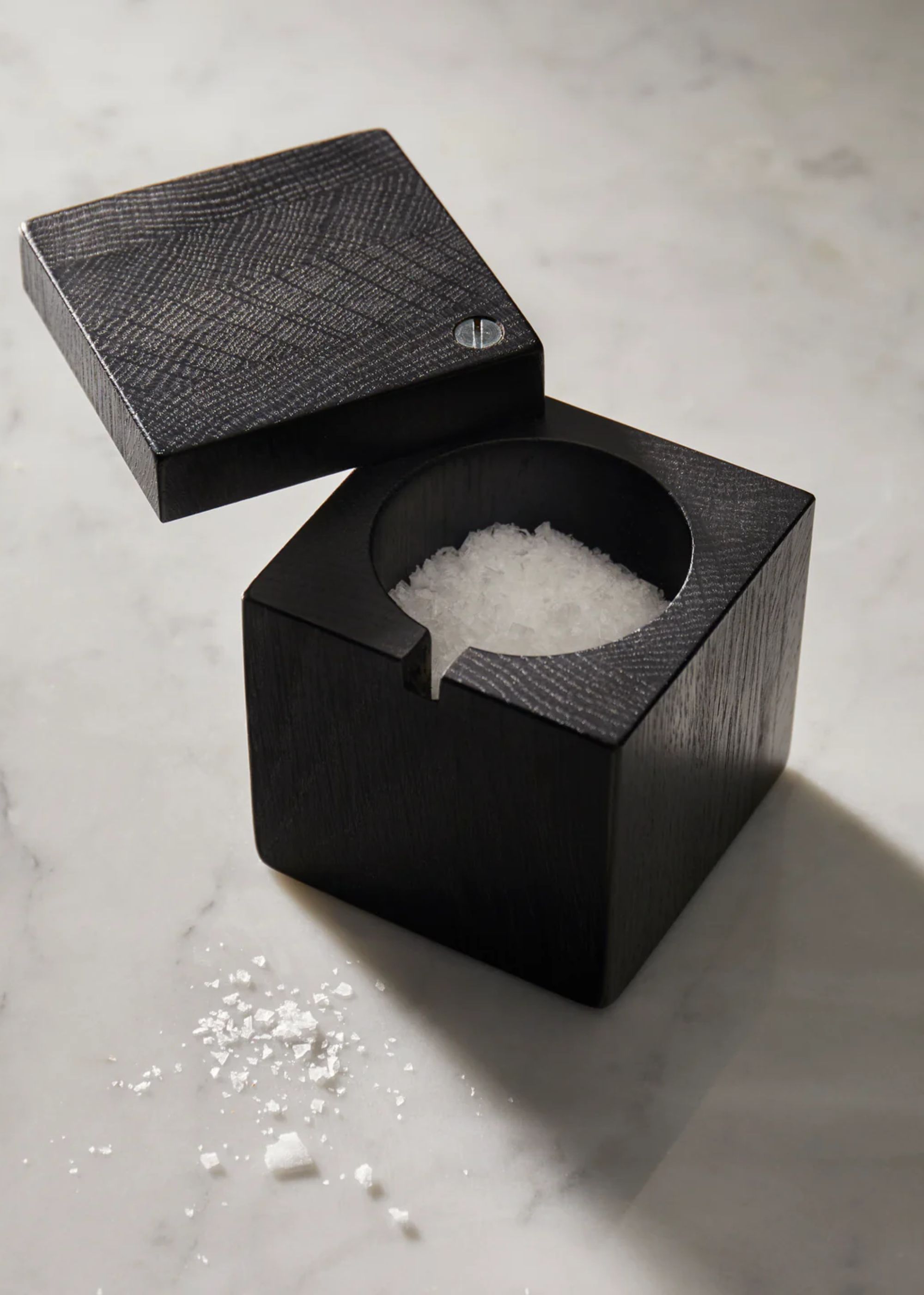 ABASK , Ebonized Oak Salt Cellar