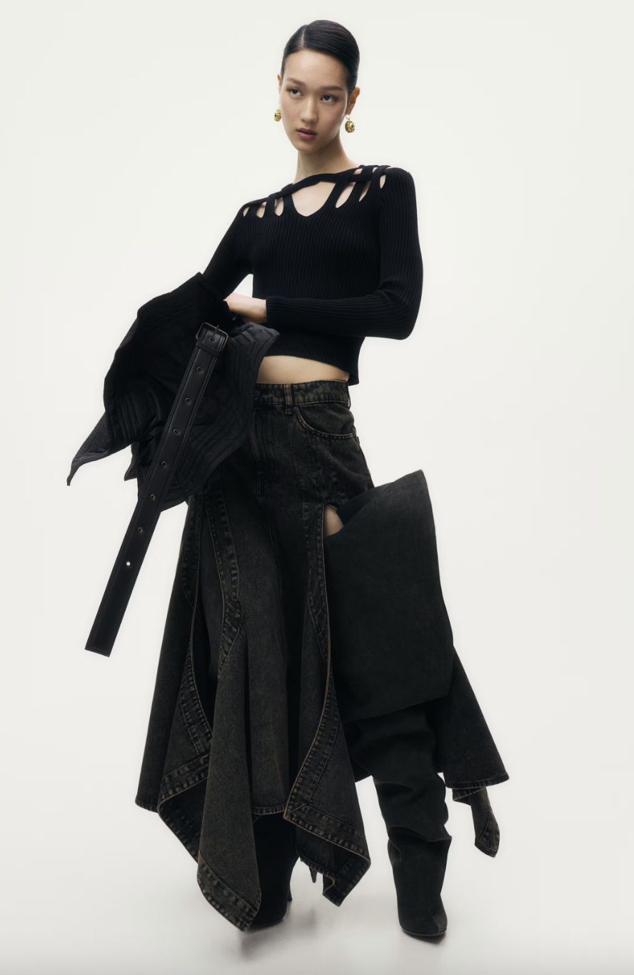 H&M, Flared Denim Skirt