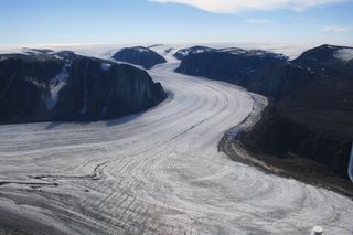 A glacier on Baffin Island, Canada.