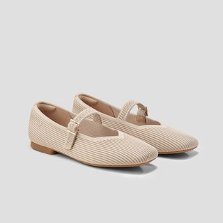 white ribbed vivaia mary janes 