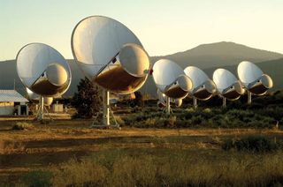 The SETI Institute's Allen Telescope Array at Hat Creek Observatory, located about 290 miles northeast of San Francisco.