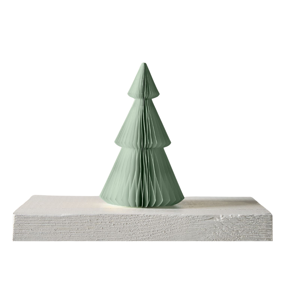 Tonal Green Decorative Paper Tabletop Trees