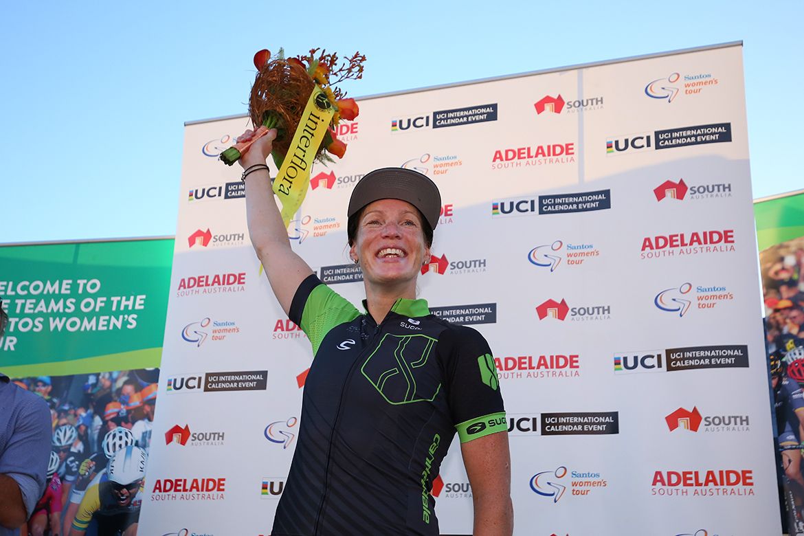 Kirsten Wild on the podium