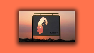 The Koleston 'Change' billboard at sunset