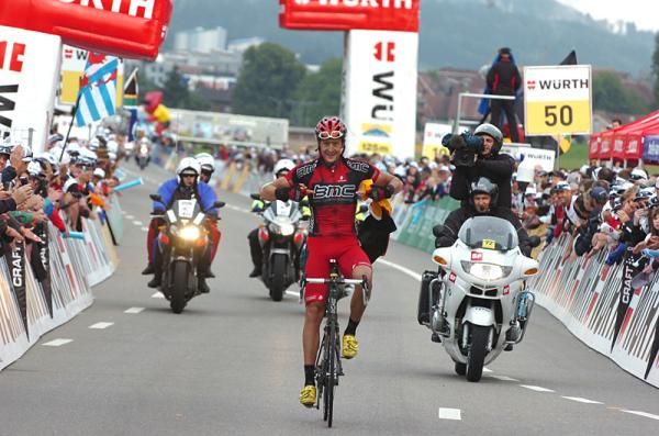 Stage seven winner Marcus Burghardt (BMC) at the Tour de Suisse