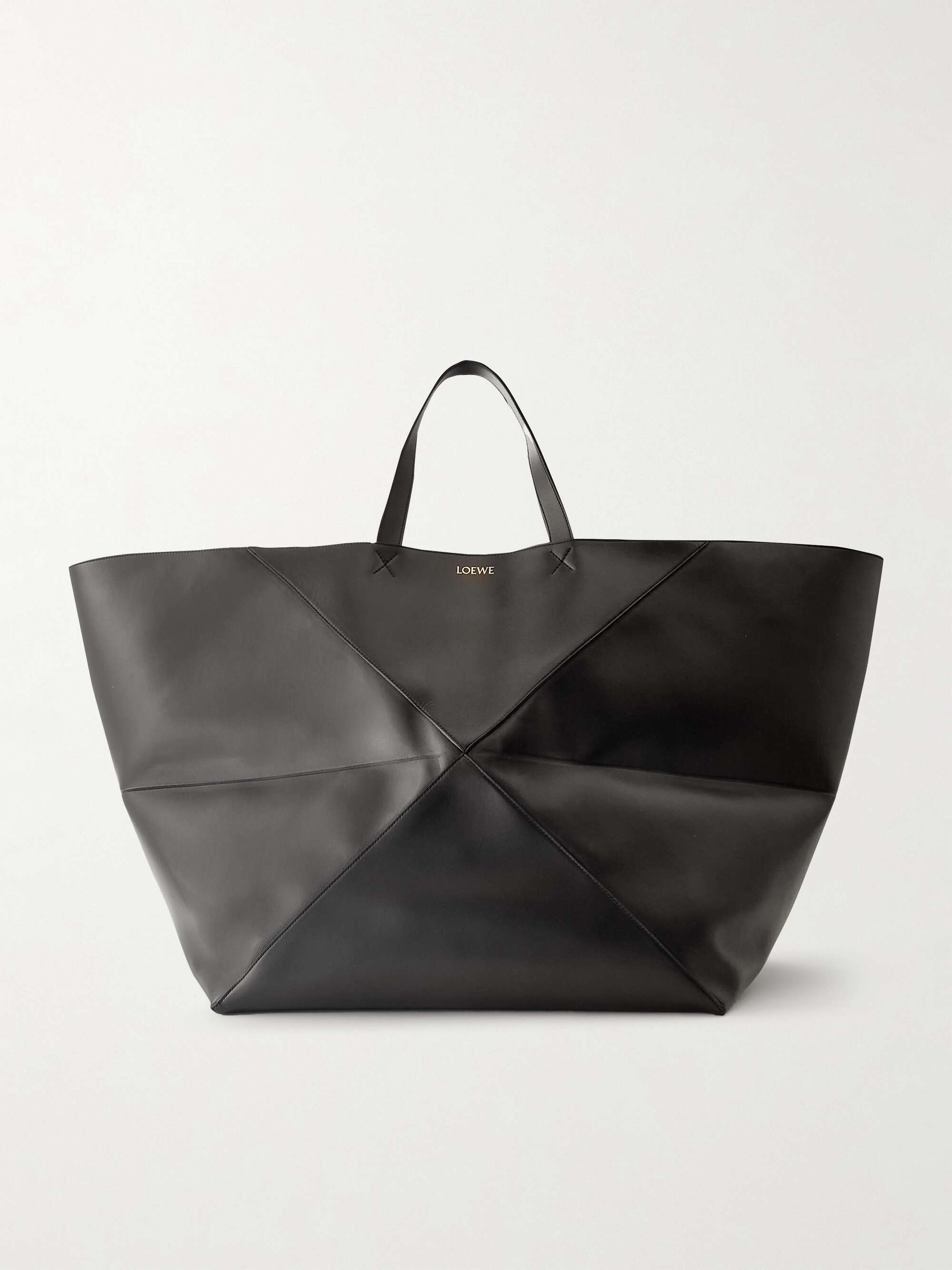 Puzzle Fold Xl Convertible Leather Tote