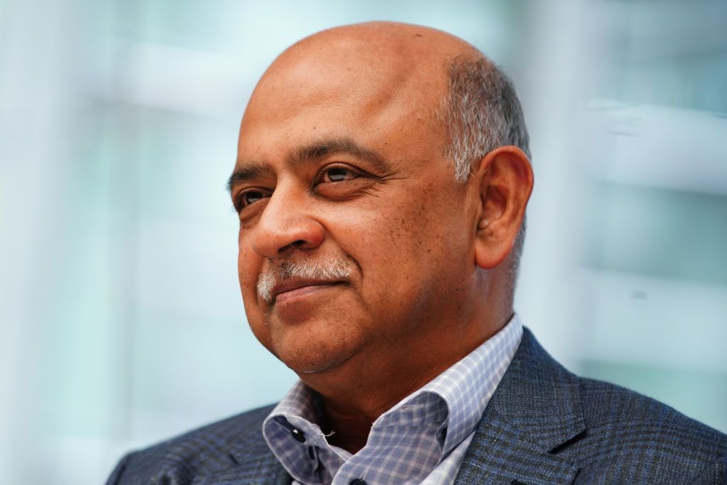 A close up photo of IBM CEO and chairman Arvind Krishna