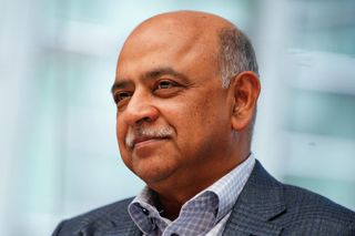 A close up photo of IBM CEO and chairman Arvind Krishna