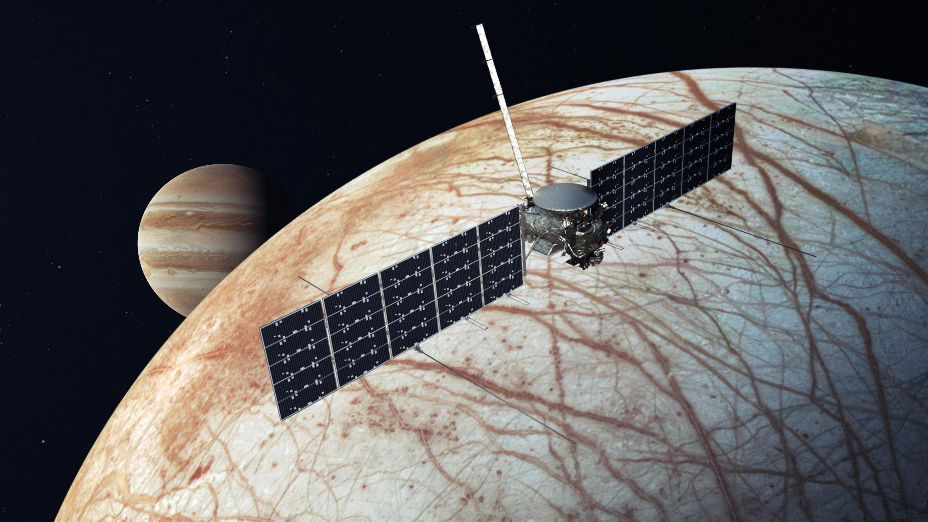 An illustration of Europa Clipper.