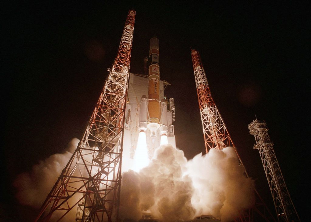 A Japanese H-2A rocket launches.