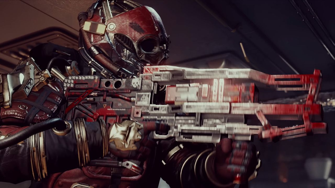 Promotional screenshot of a Starfield shotgun